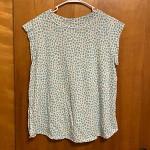 Turquoise leopard top